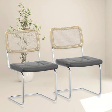 Metal rattan dining discount chair